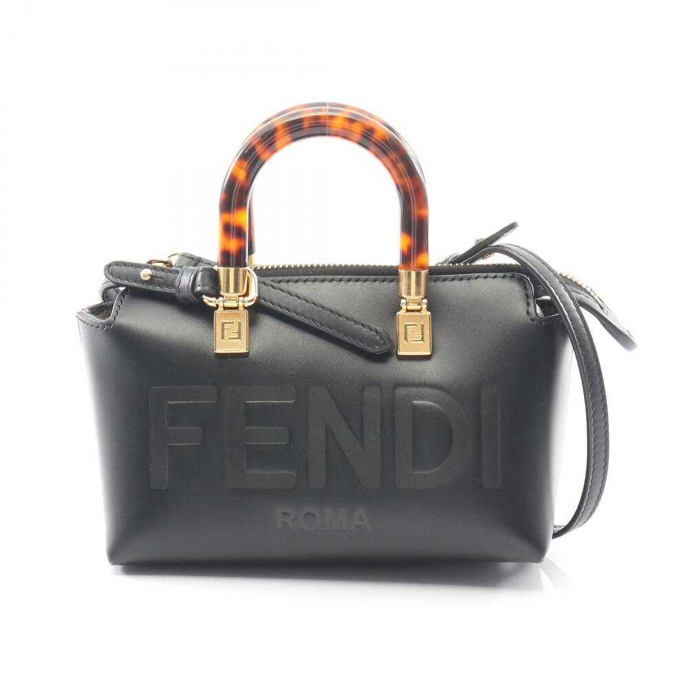 Fendi By The Way Handbag Leather Black ABVL